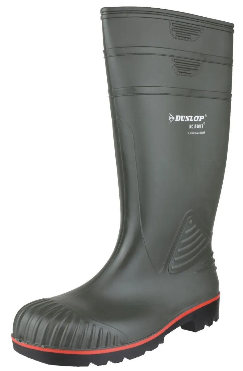 Dunlop Acifort Heavy Duty Full Safety Mens Wellington Boots