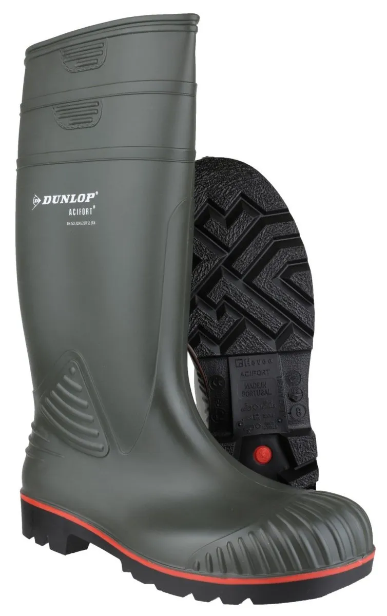 Dunlop Acifort Heavy Duty Full Safety Mens Wellington Boots