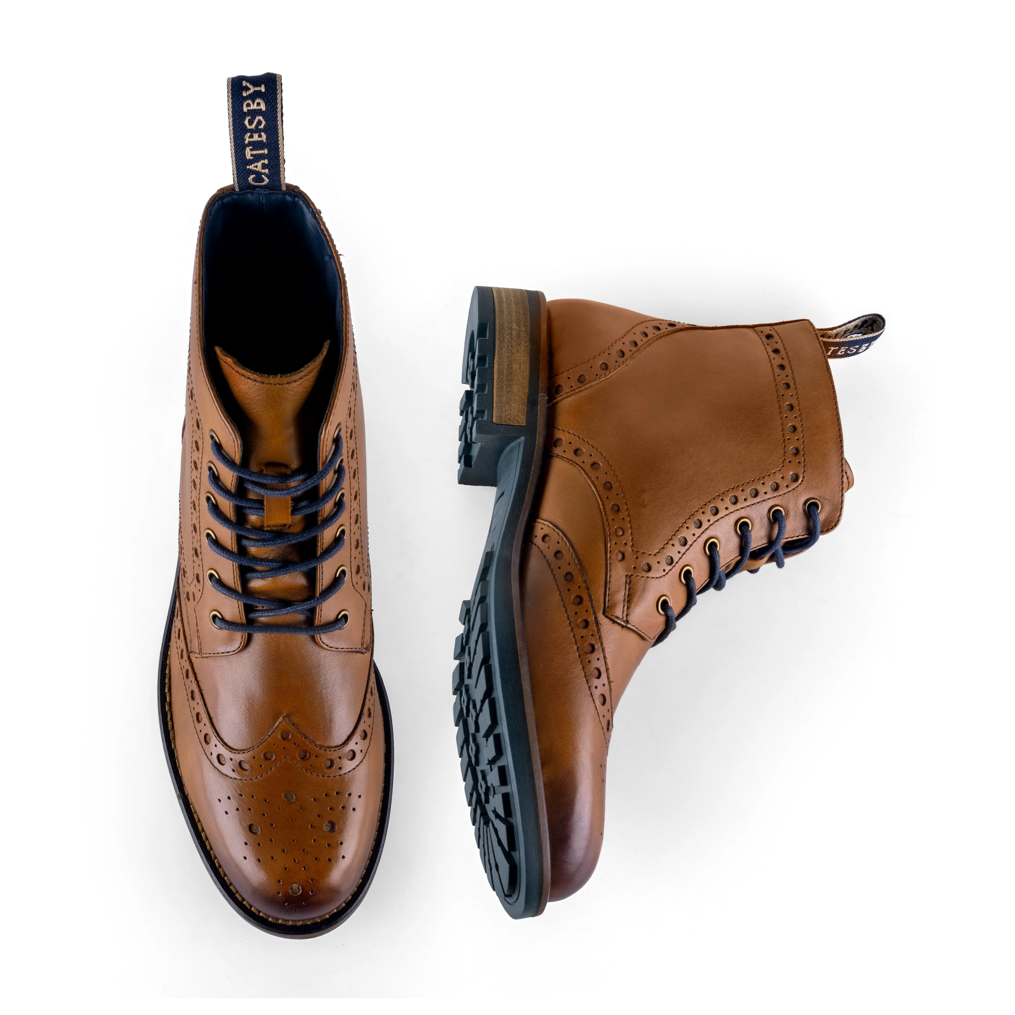 Ensign Men's Country Lace Up Boots - TAN