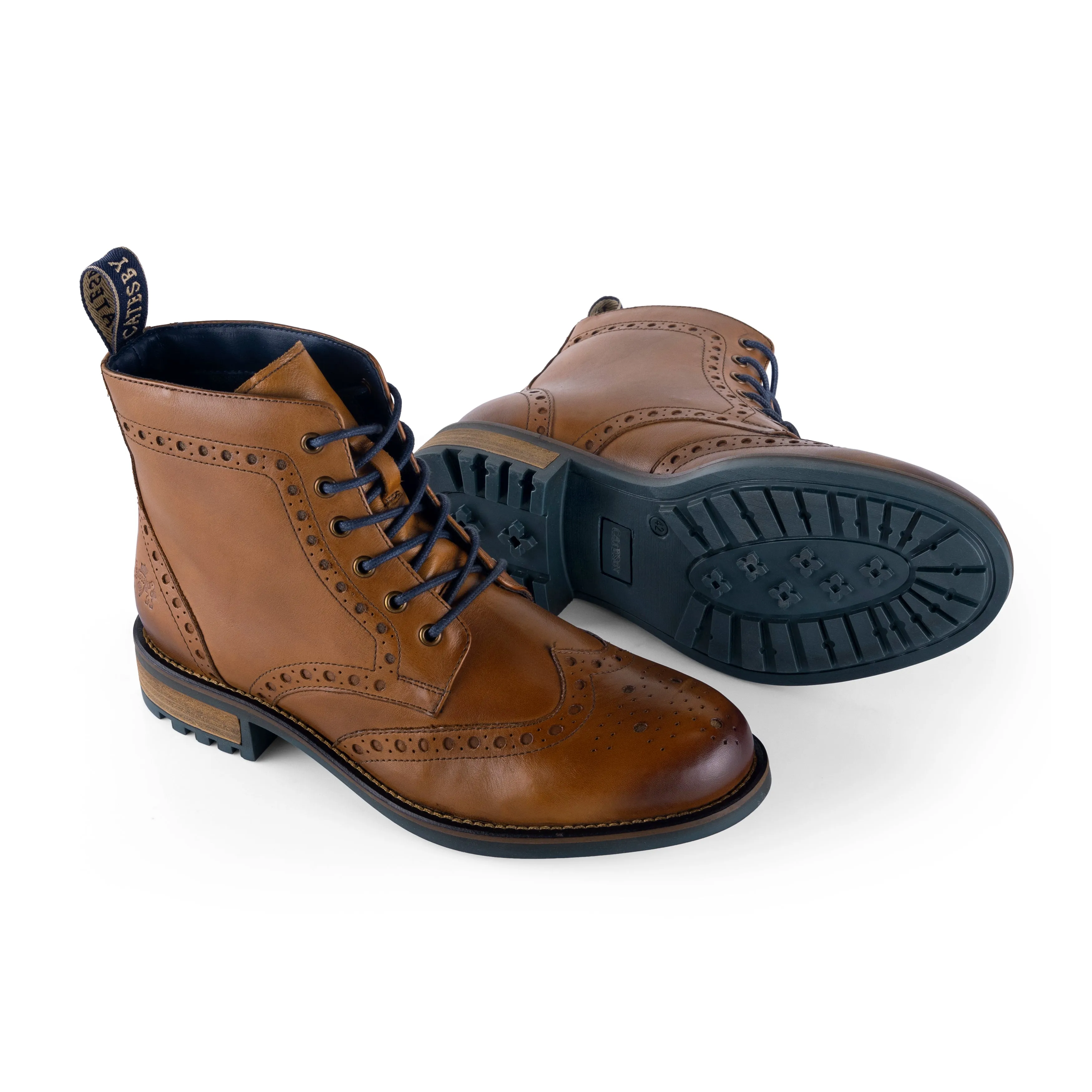 Ensign Men's Country Lace Up Boots - TAN