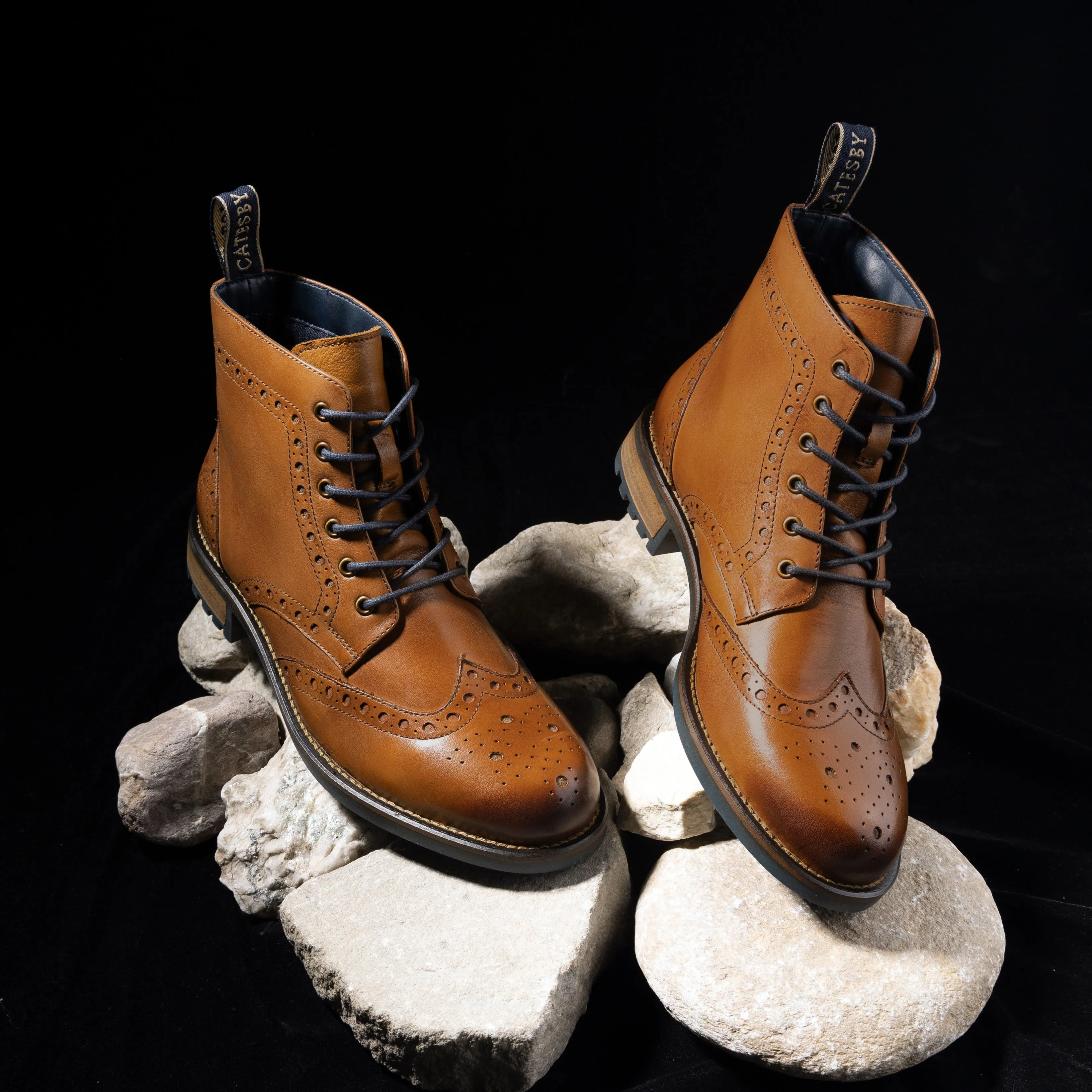 Ensign Men's Country Lace Up Boots - TAN