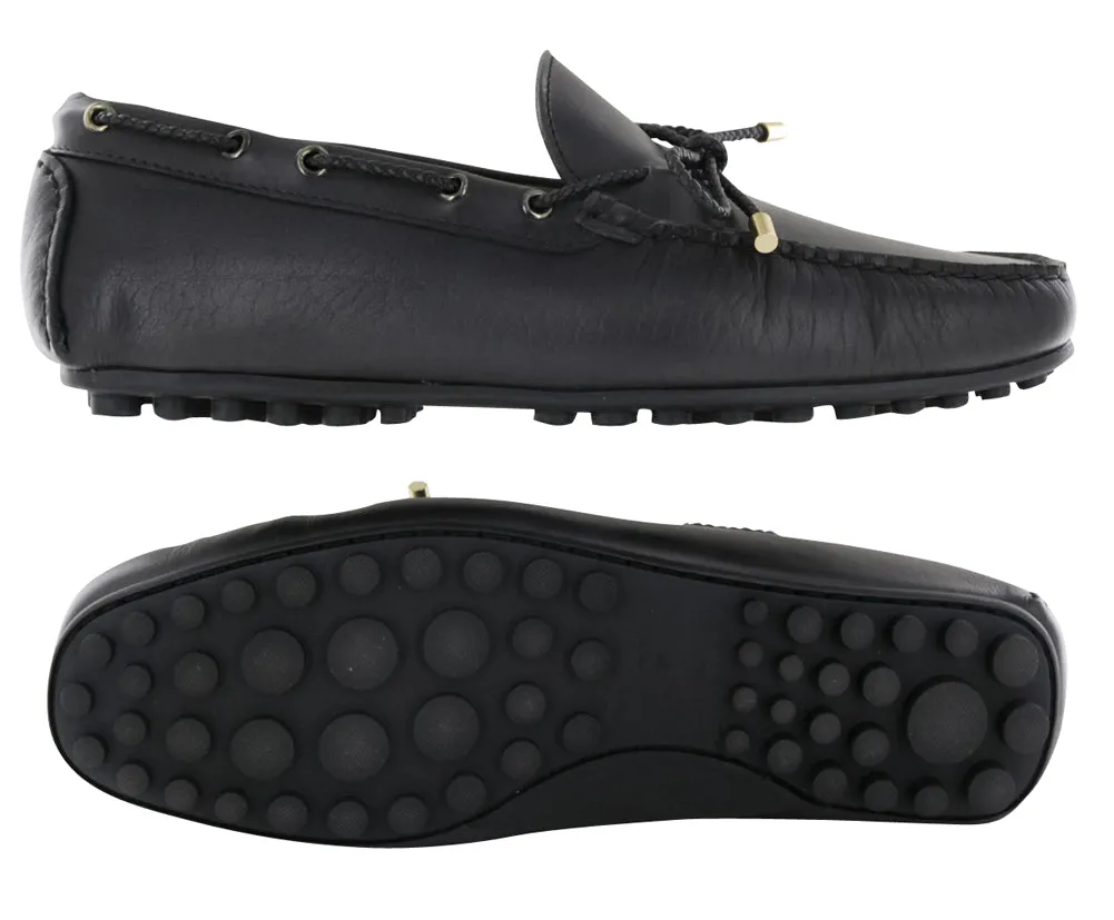 Fiori Di Lusso Black Driving Shoes