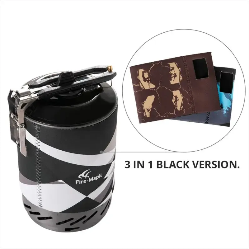 Fire maple x2 outdoor gas stove burner tourist portable cooking system with heat exchanger pot