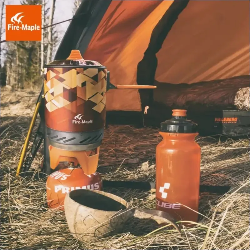 Fire maple x2 outdoor gas stove burner tourist portable cooking system with heat exchanger pot
