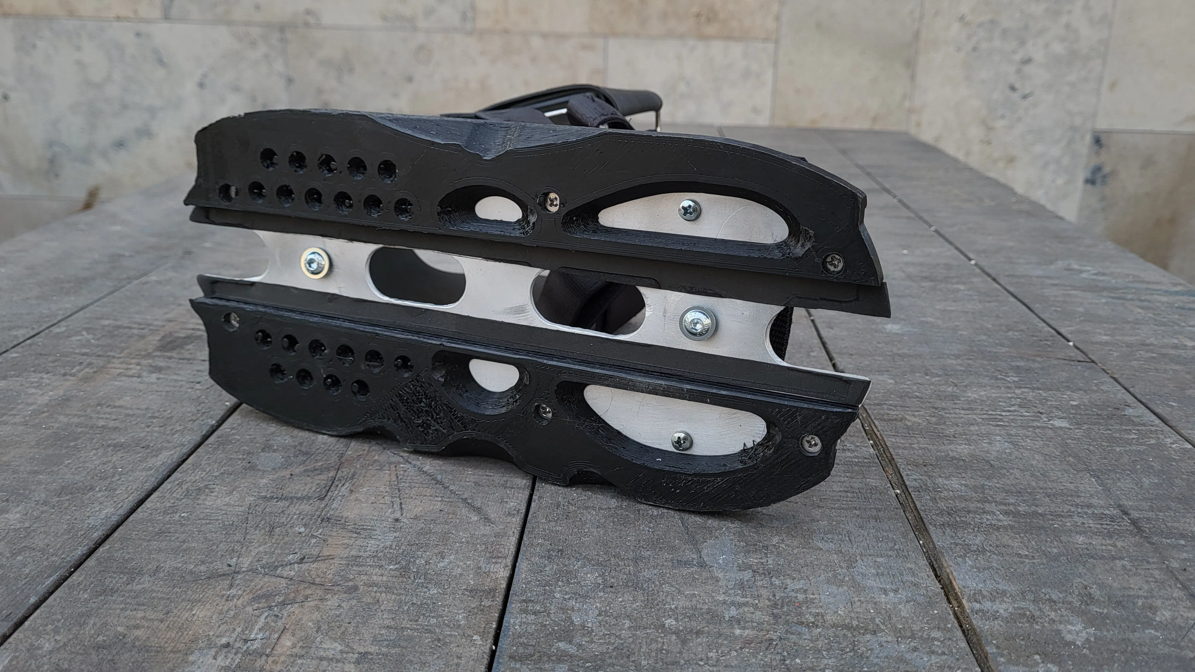 Fractal Symbol Walkable (Alu sole, 3d printed sliders)