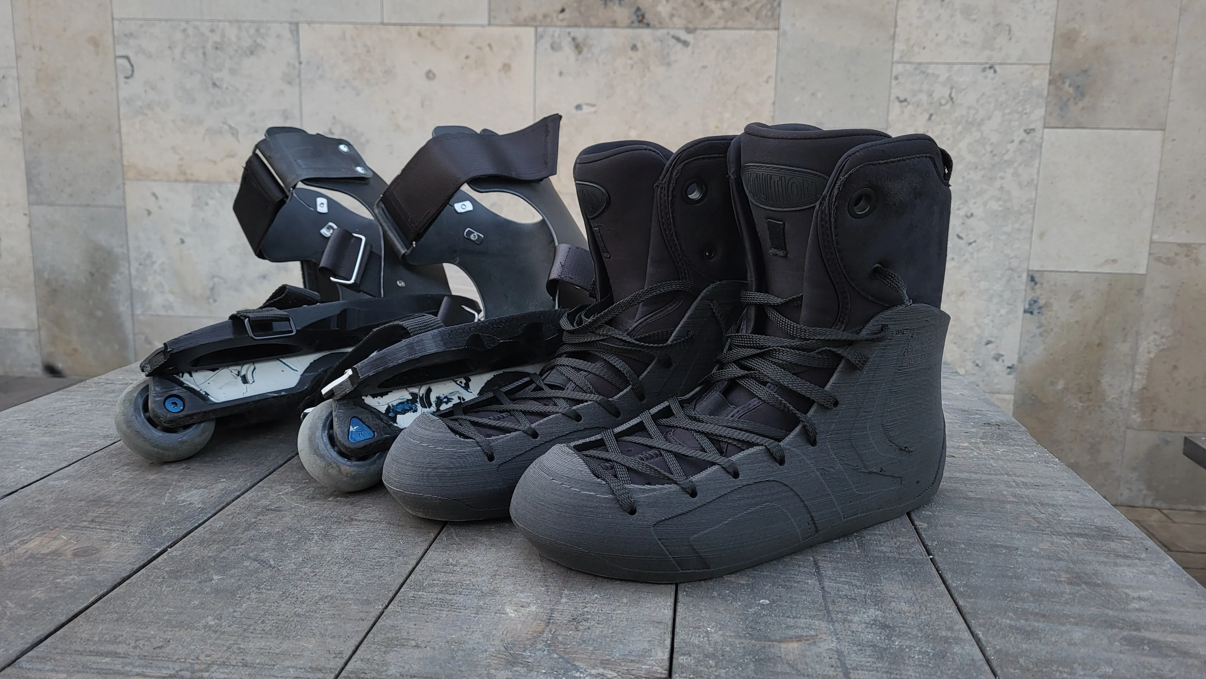 Fractal Symbol Walkable (Alu sole, 3d printed sliders)