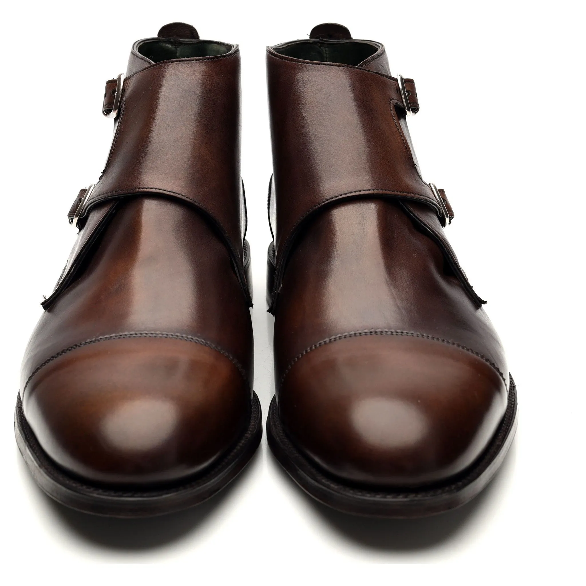 'Freeman' Dark Brown Leather Monk Boot UK 11 F
