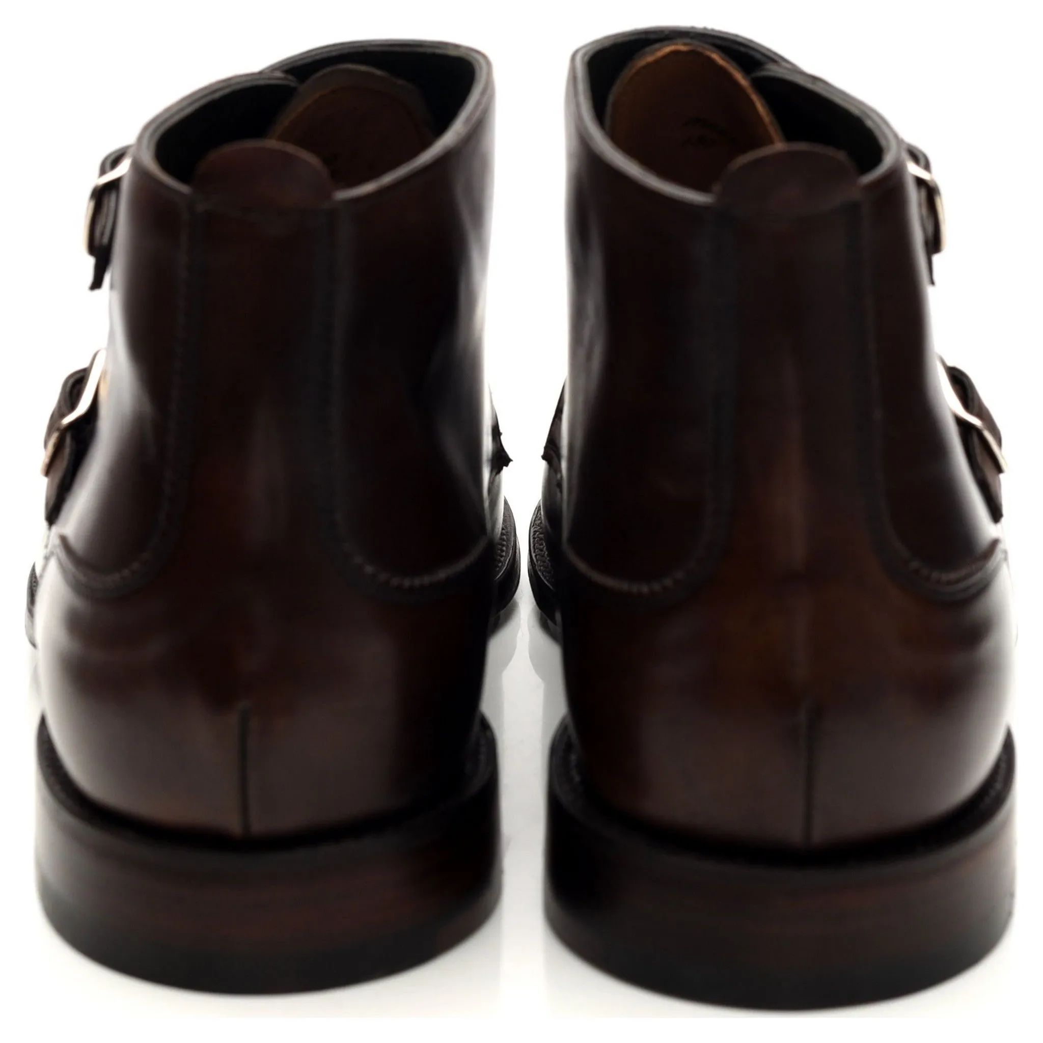 'Freeman' Dark Brown Leather Monk Boot UK 11 F