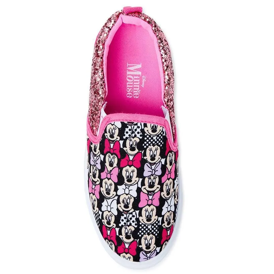 Ground Up Disney Minnie Mouse Youth Girls Canvas Slip-on Shoes