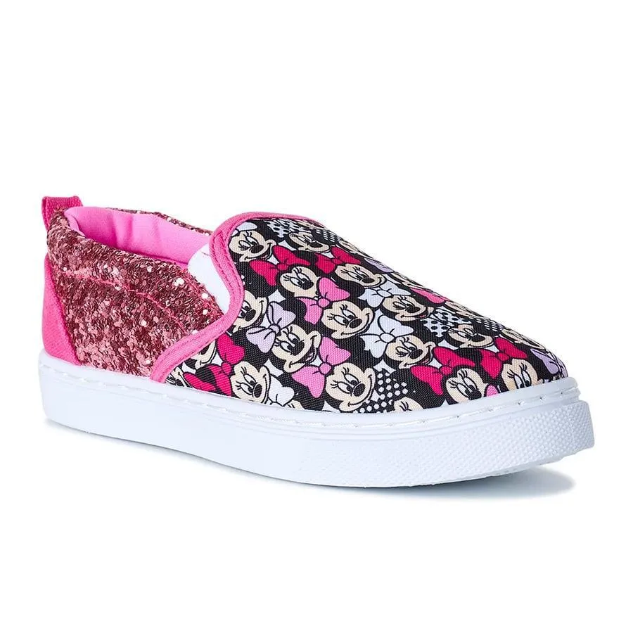 Ground Up Disney Minnie Mouse Youth Girls Canvas Slip-on Shoes