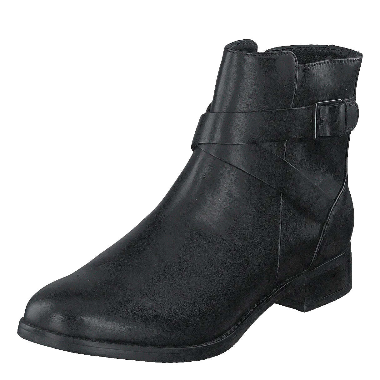 Hamble Buckle Black Leather