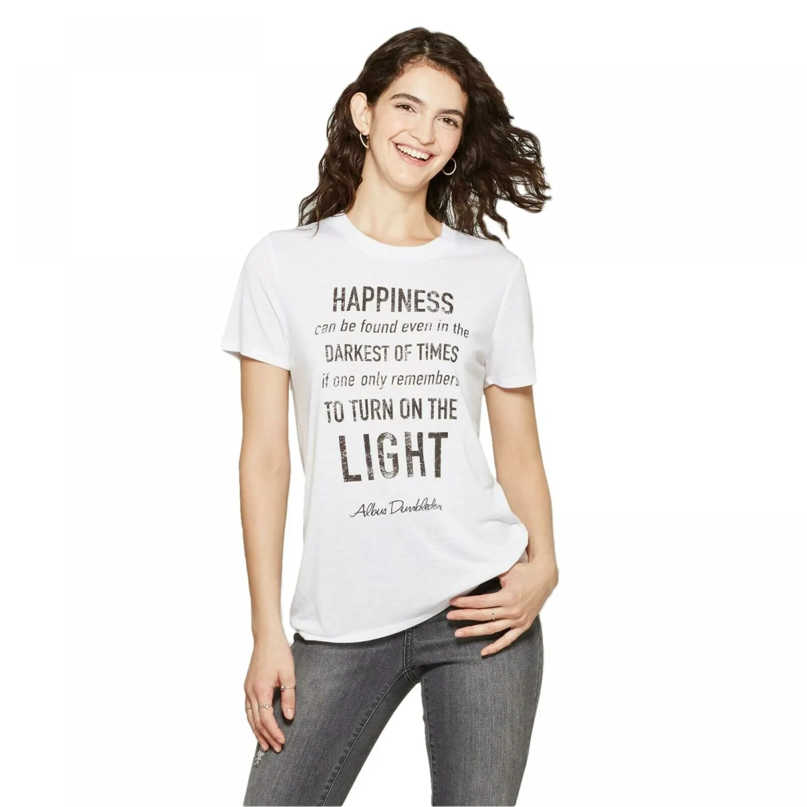 Harry Potter Women's Short Sleeve Dumbledore Quote Graphic T-Shirt
