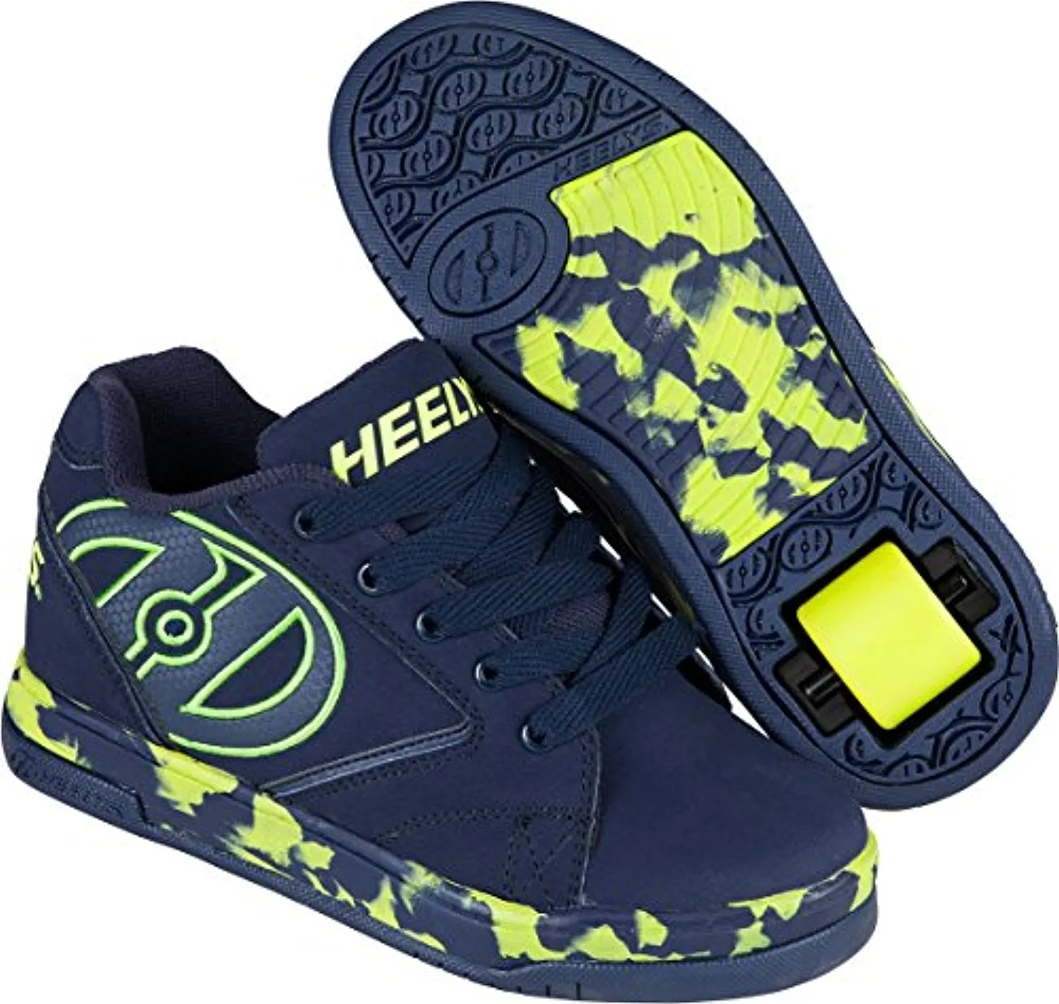 Heelys Propel 2.0 Skate Shoe, Navy Confetti Lime (8 Men - 9 Women, Navy Confetti Lime)