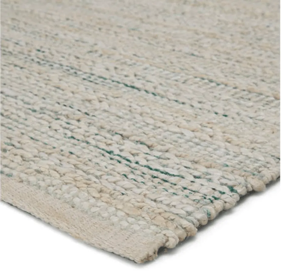 Himalaya Jute Rug - White Cap & Antique Green