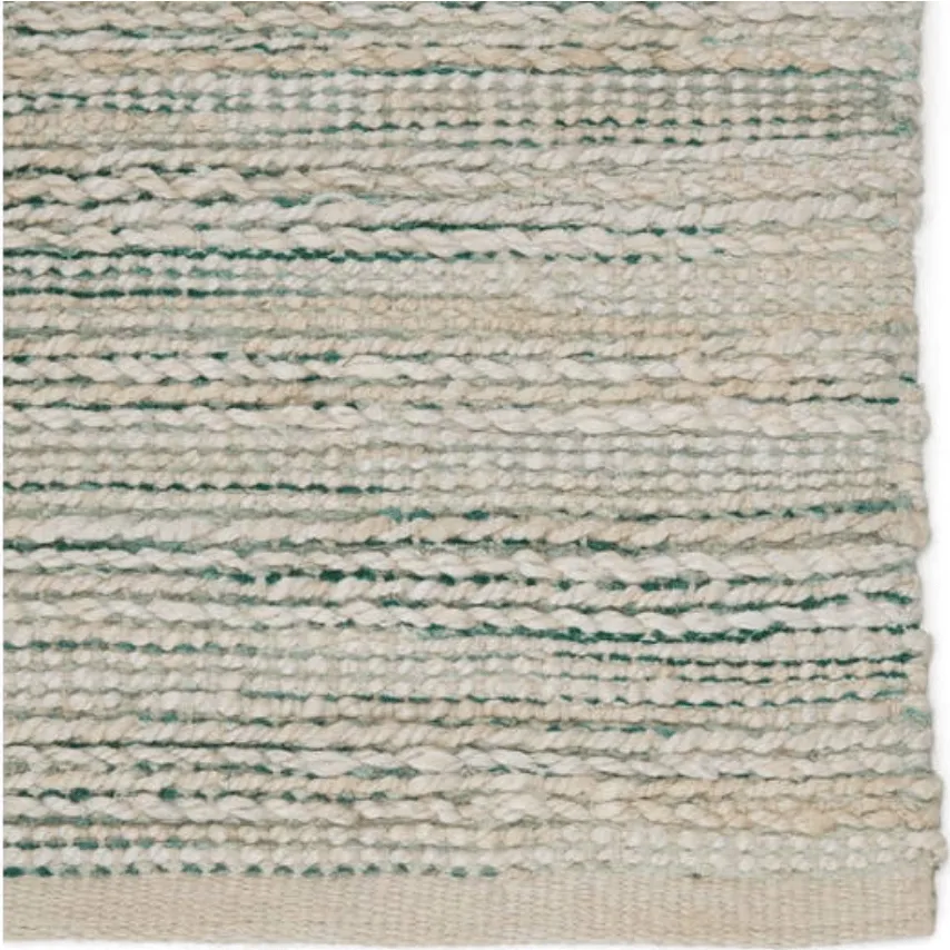 Himalaya Jute Rug - White Cap & Antique Green