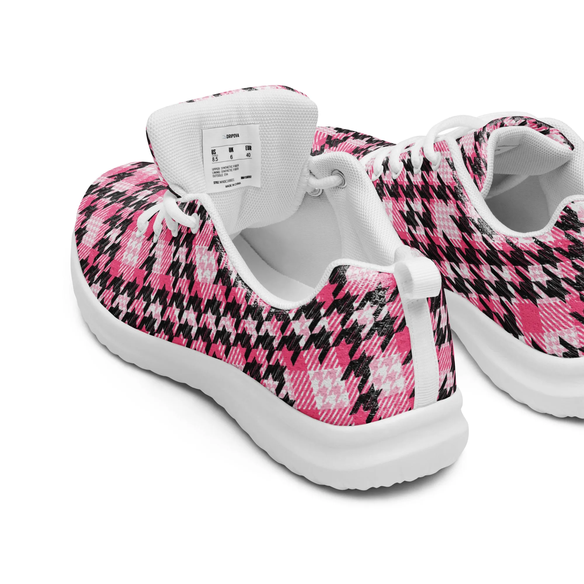 Houndstooth Harmony Athletic Shoes