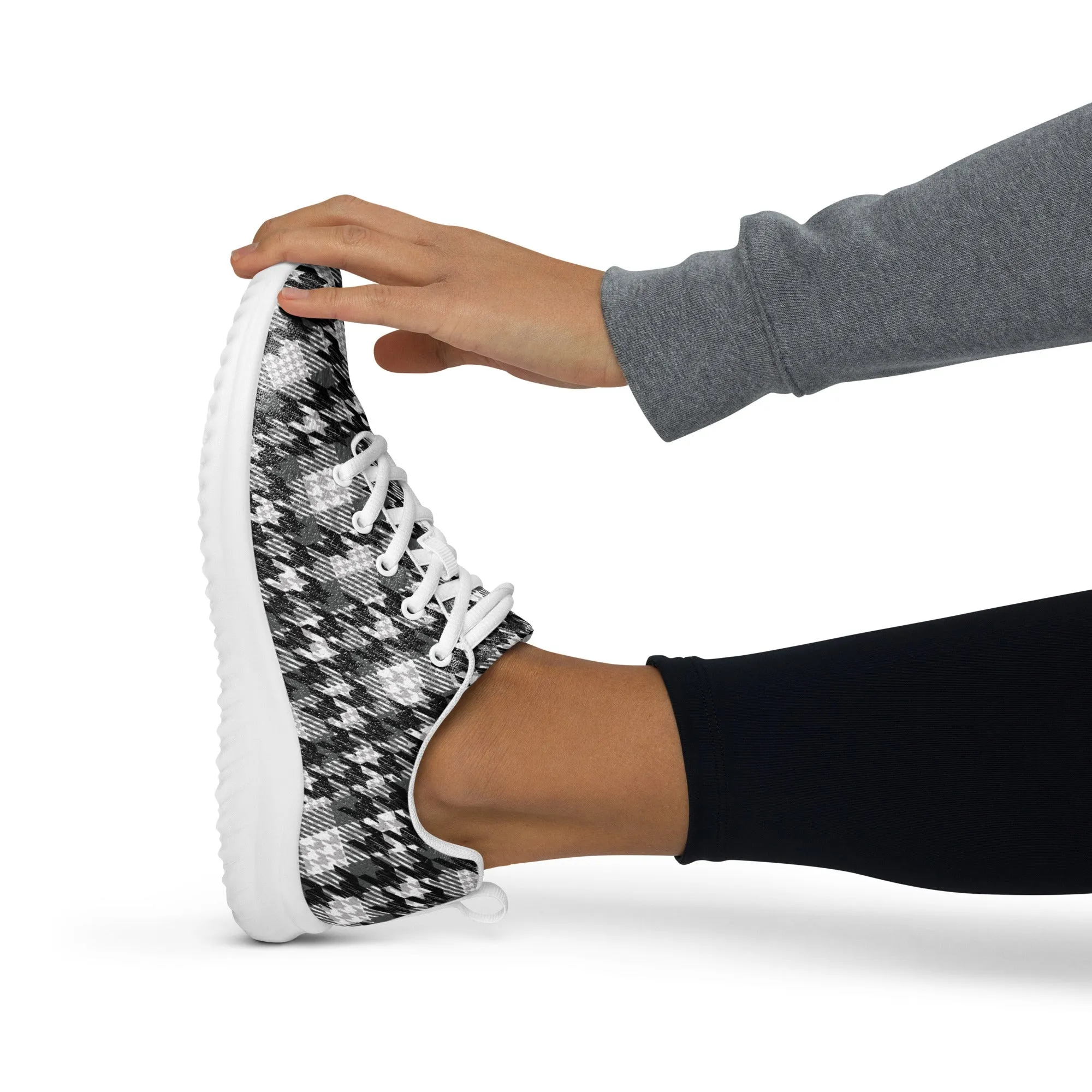 Houndstooth Harmony Athletic Shoes