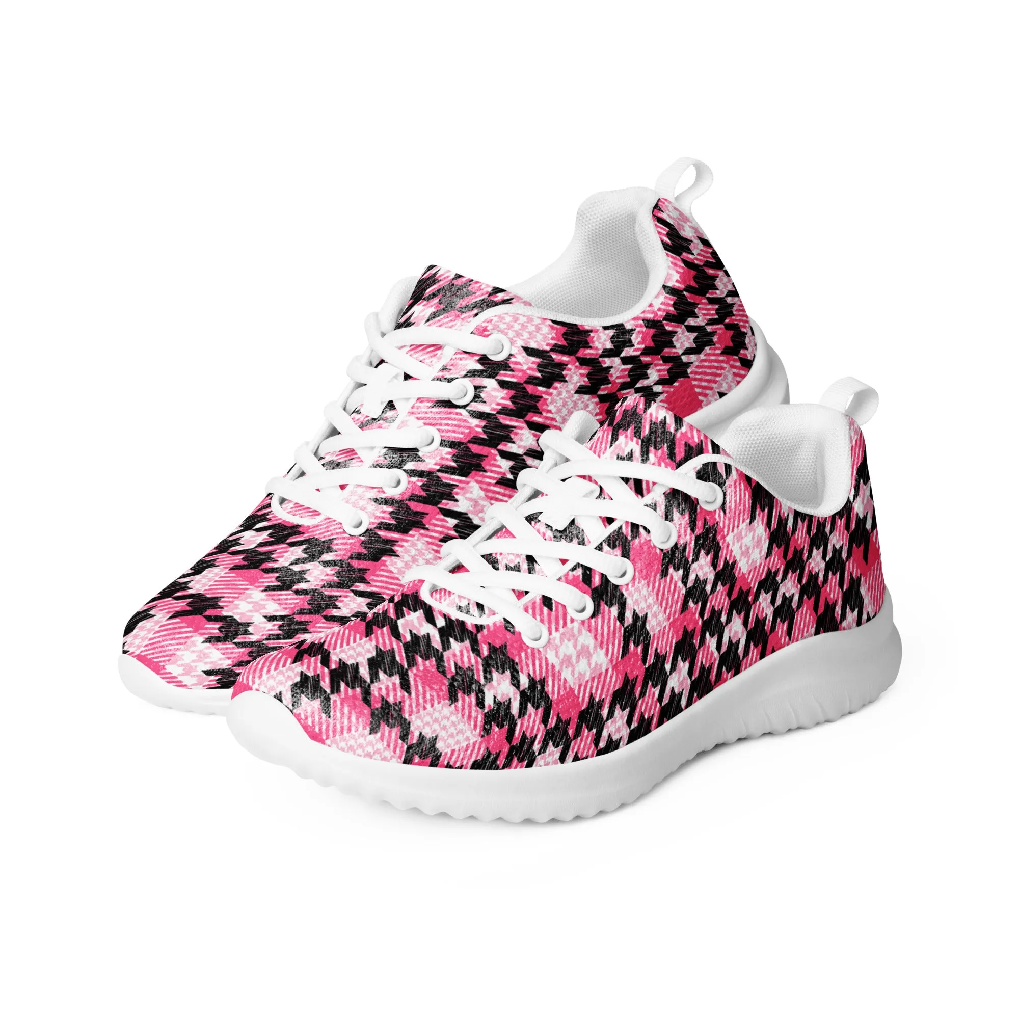 Houndstooth Harmony Athletic Shoes