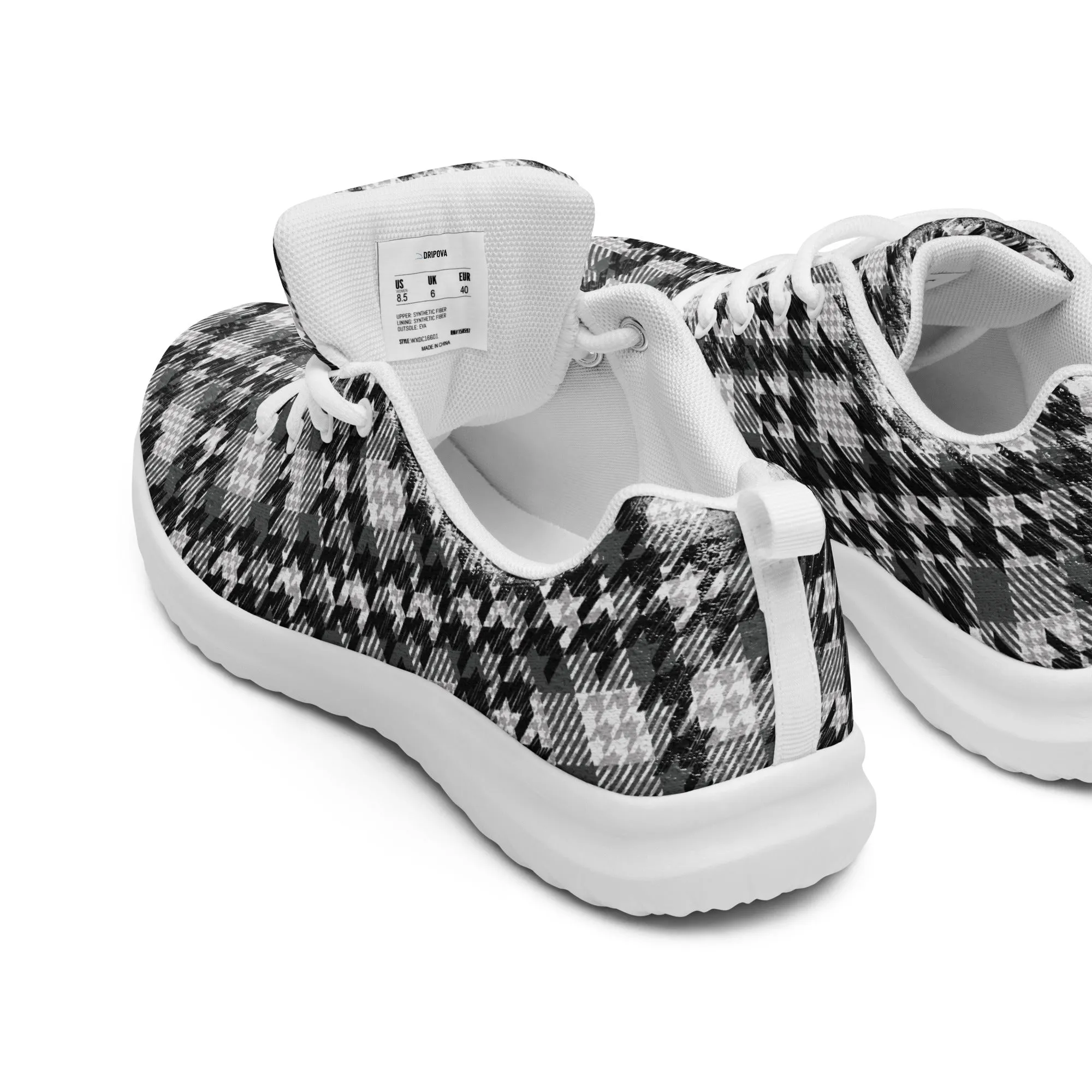 Houndstooth Harmony Athletic Shoes