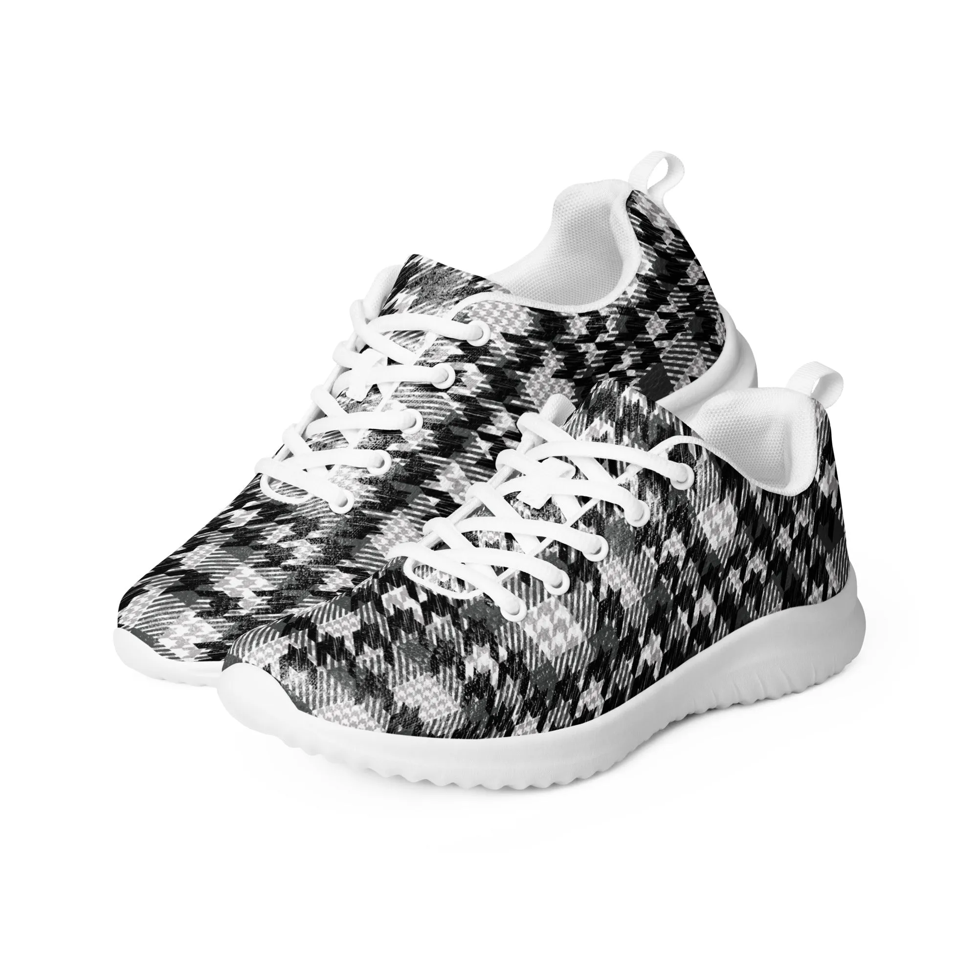 Houndstooth Harmony Athletic Shoes