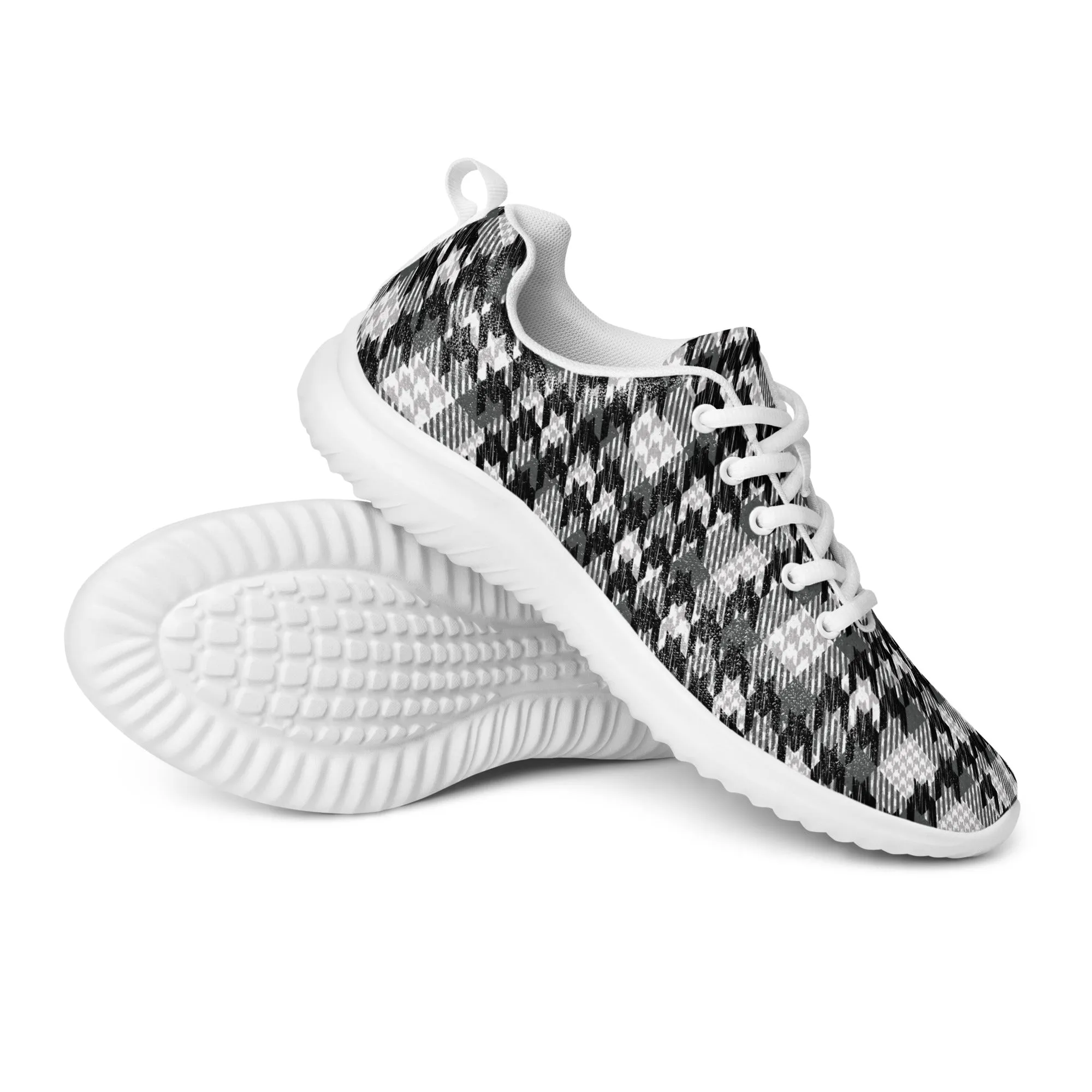Houndstooth Harmony Athletic Shoes