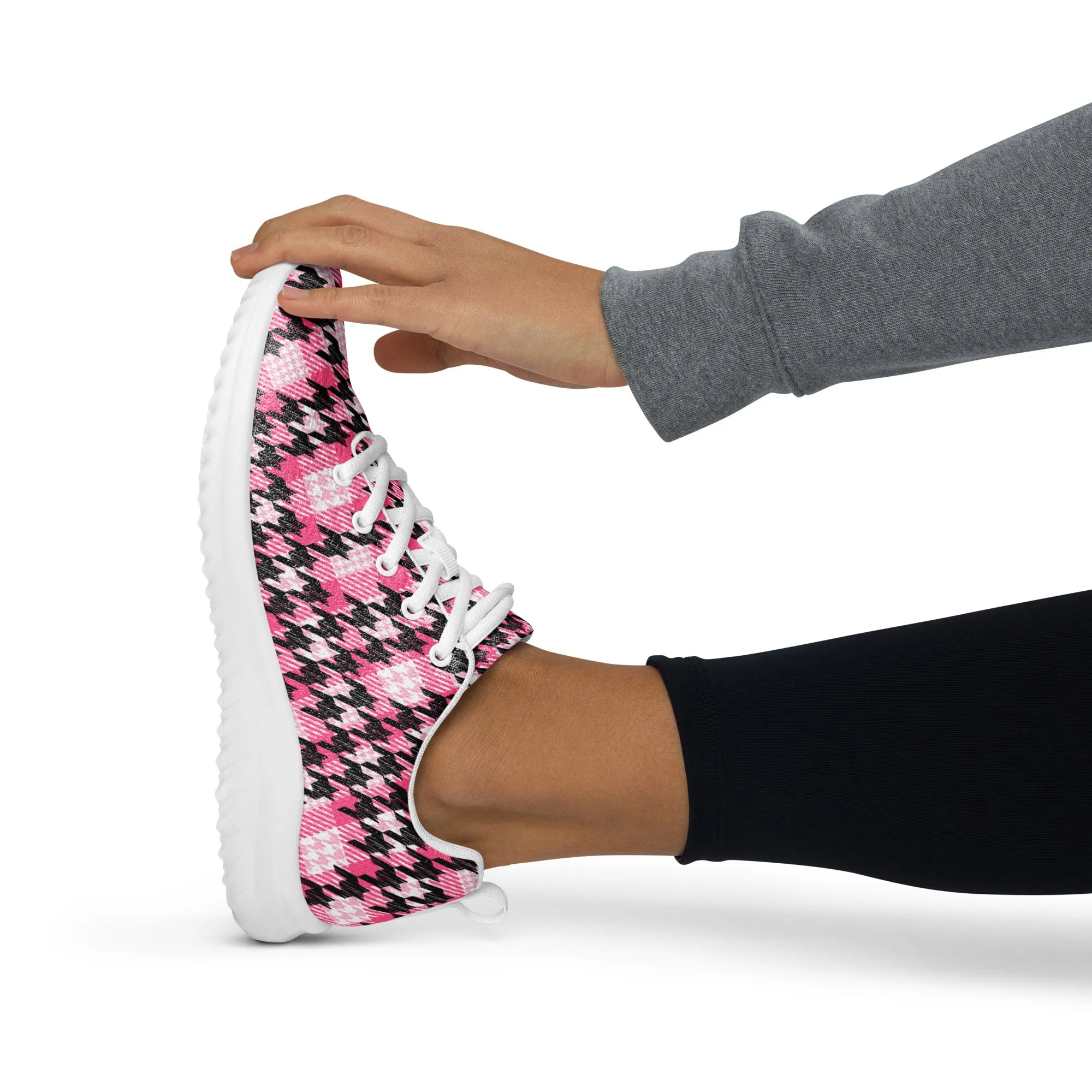 Houndstooth Harmony Athletic Shoes