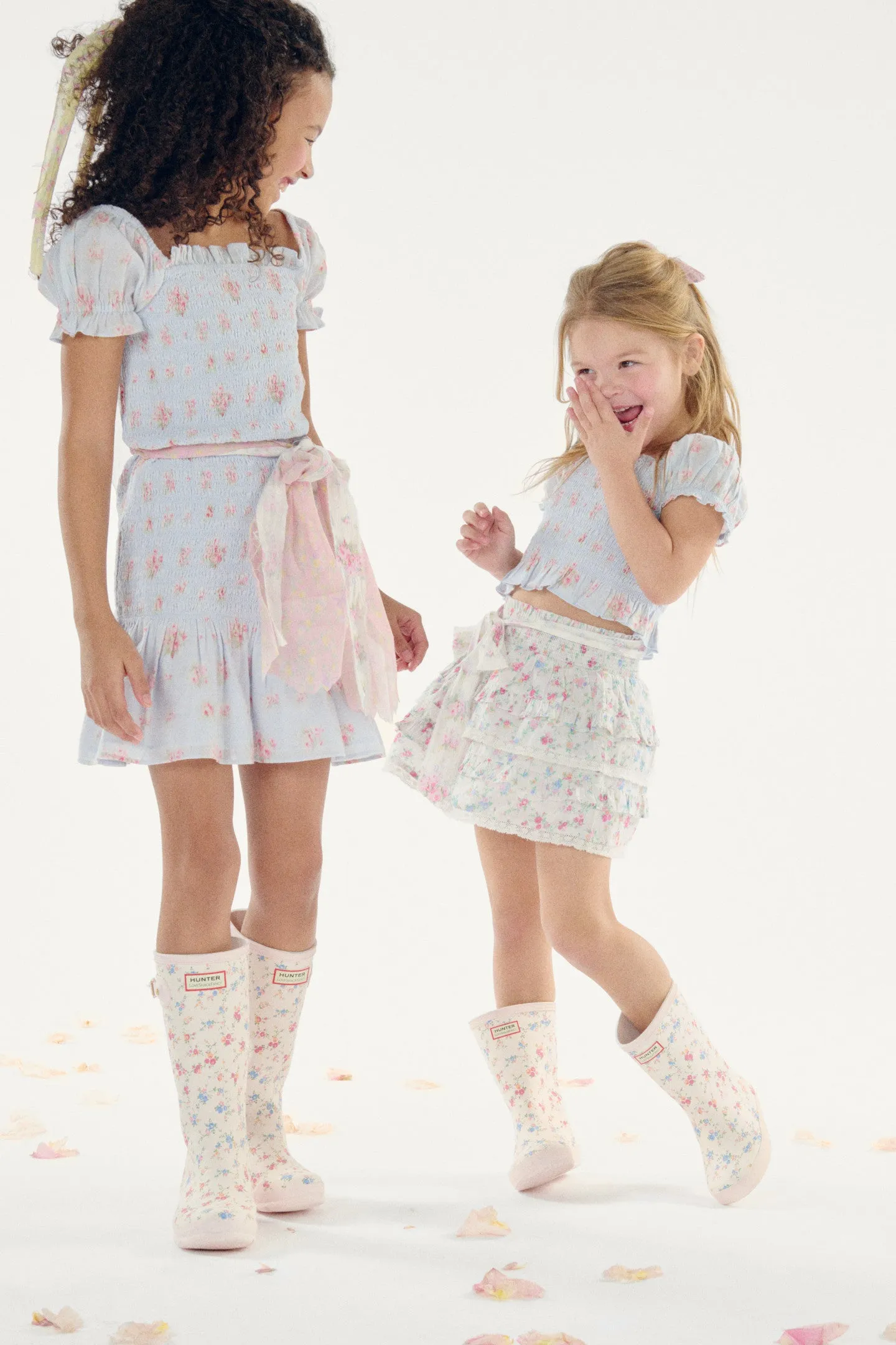 Hunter x LoveShackFancy Little Kids First Classic Boot - SUNRISE PATCHWORK