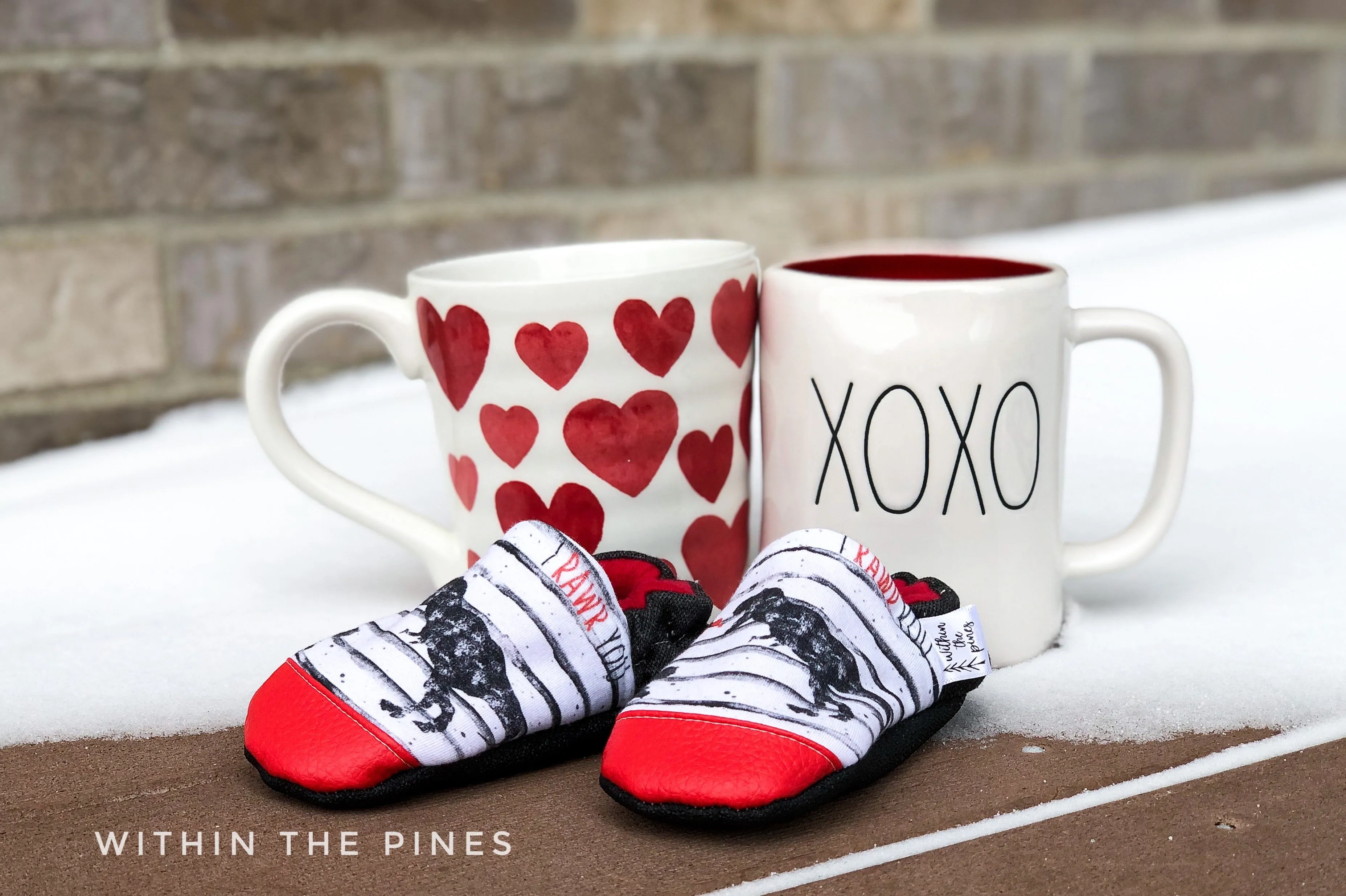 “I Rawr You” Dinosaur Valentine’s Day Moccasins