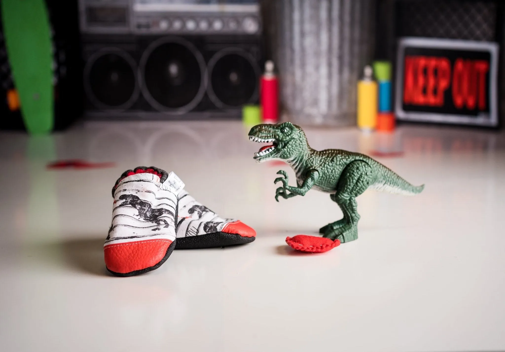 “I Rawr You” Dinosaur Valentine’s Day Moccasins