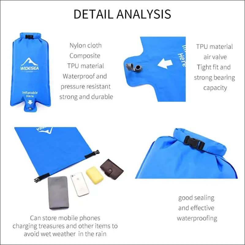 Inflatable air mattress for camping - widesea ultralight outdoor sleeping pad