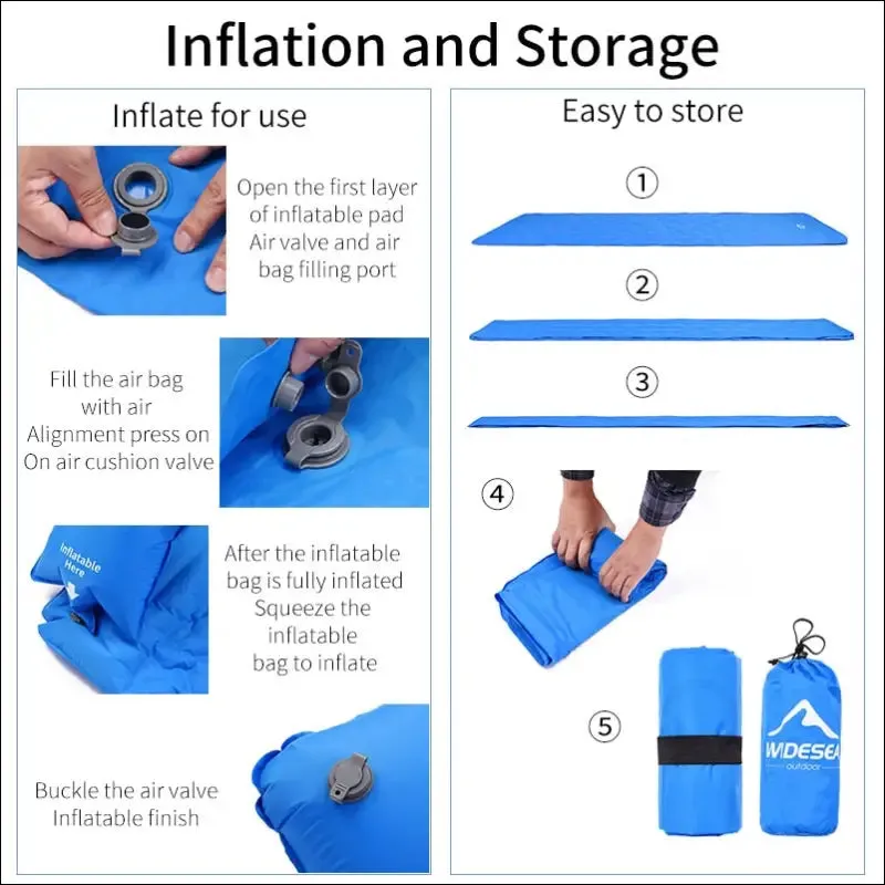 Inflatable air mattress for camping - widesea ultralight outdoor sleeping pad