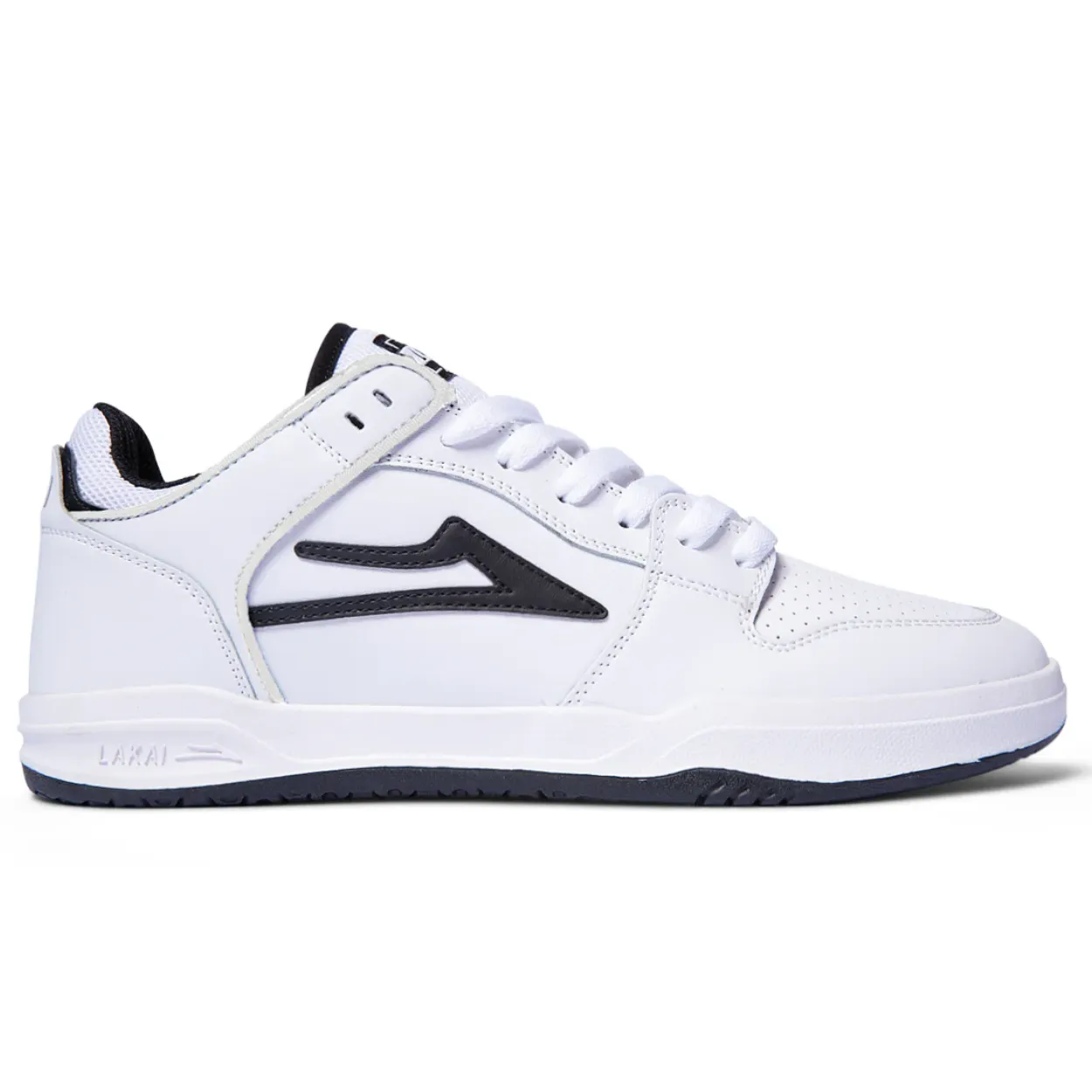 Lakai Telford Low Leather Skate Shoes | White