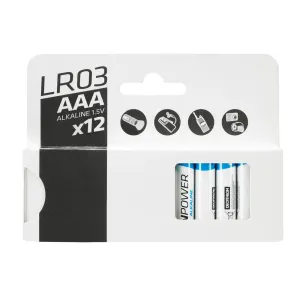 LOT DE 12 PILES ALCALINES LR03 - AAA