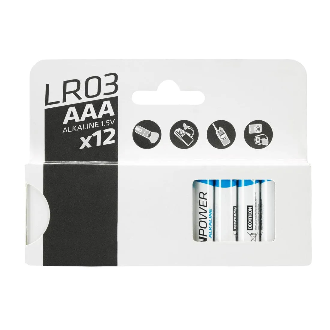 LOT DE 12 PILES ALCALINES LR03 - AAA