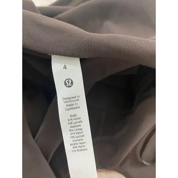 Lululemon Women's Brown Nulu Front Wrap Athletic Sports Bra - 4