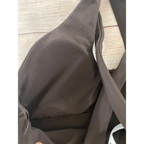 Lululemon Women's Brown Nulu Front Wrap Athletic Sports Bra - 4
