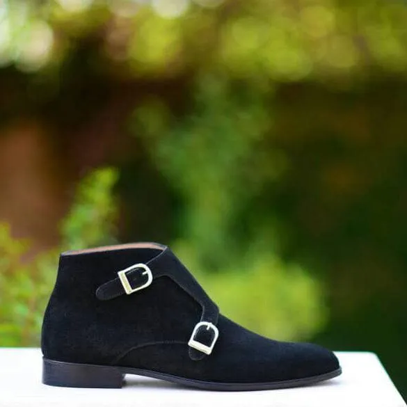 Luxury Suede Double Monkstrap Boots
