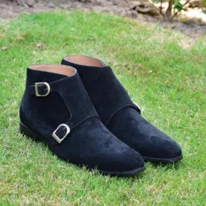 Luxury Suede Double Monkstrap Boots