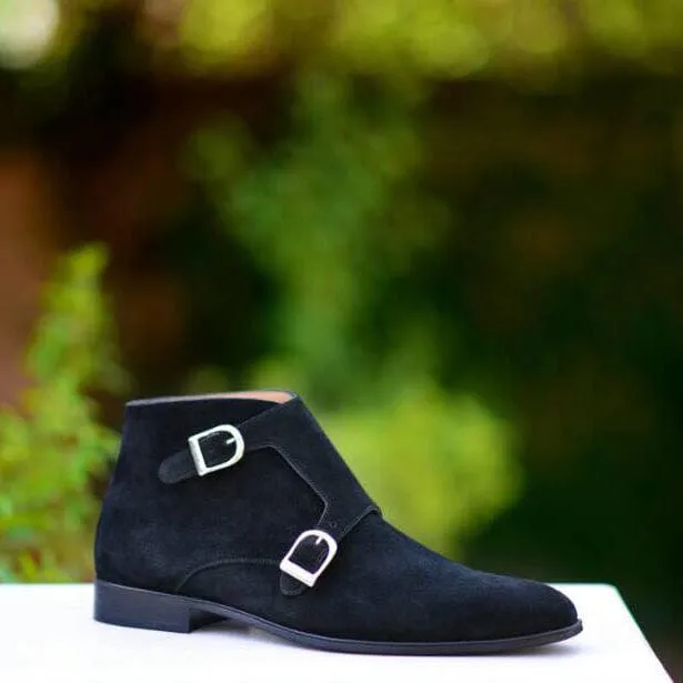 Luxury Suede Double Monkstrap Boots