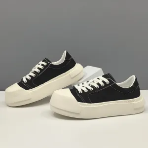 Men Minimalism Plain Canvas Flat Casual Shoes