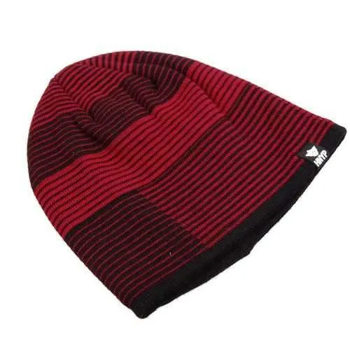 Men Outdoor Ski Moutaineering Stripe Climbing Cap Crochet Knitting Plush Inner Slouch Beanie Hat