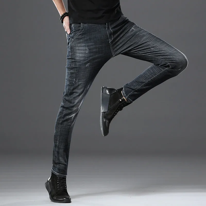 Men Slim Fit Men's Jeans Stretch Skinny Denim Pencil Pants
