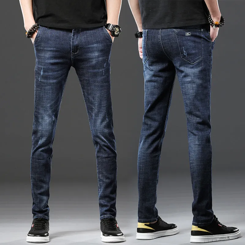 Men Slim Fit Men's Jeans Stretch Skinny Denim Pencil Pants
