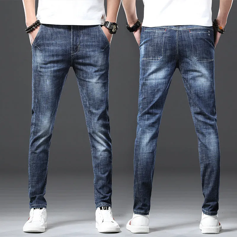 Men Slim Fit Men's Jeans Stretch Skinny Denim Pencil Pants
