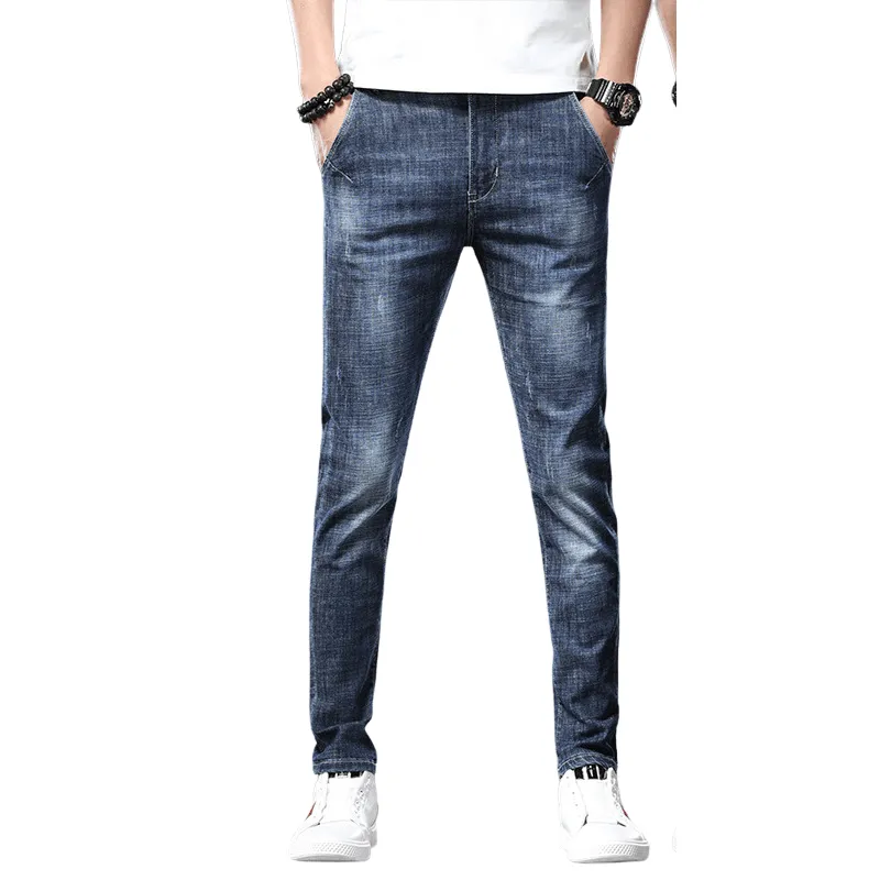 Men Slim Fit Men's Jeans Stretch Skinny Denim Pencil Pants