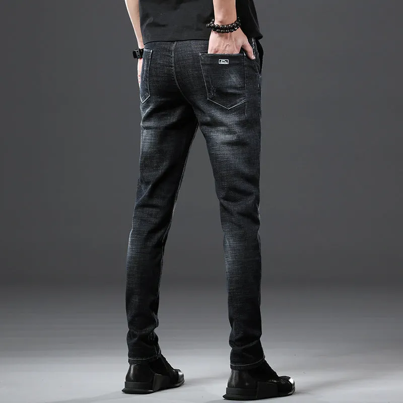 Men Slim Fit Men's Jeans Stretch Skinny Denim Pencil Pants