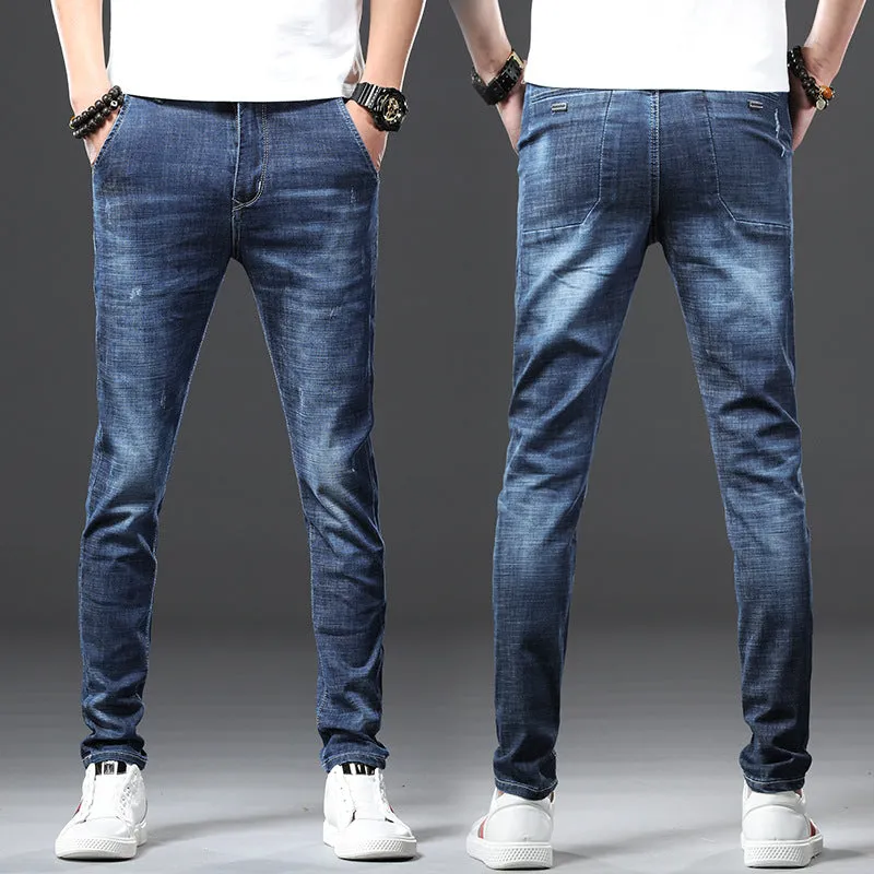Men Slim Fit Men's Jeans Stretch Skinny Denim Pencil Pants