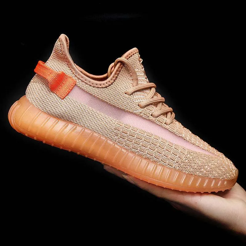 Men Sneakers Casual Basketball Shoes Non-slip Lightweight Flying Woven Mesh Breathable Running Shoes