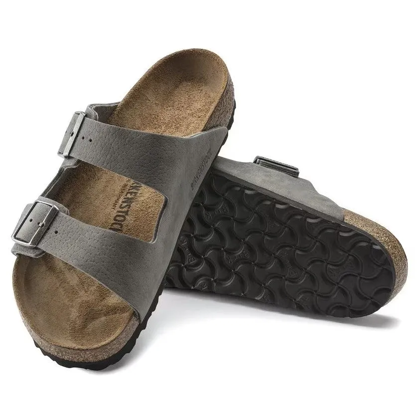 Men's Birkenstock Arizona Nubuck Leather 1020752 Color:  Desert Buck Whale Gray