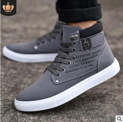 Men's Boots Autumn Winter New Men's Shoes High-top Shoes Retro Casual tie Men's Trend Martin Boots Men's Warm Cotton Shoes